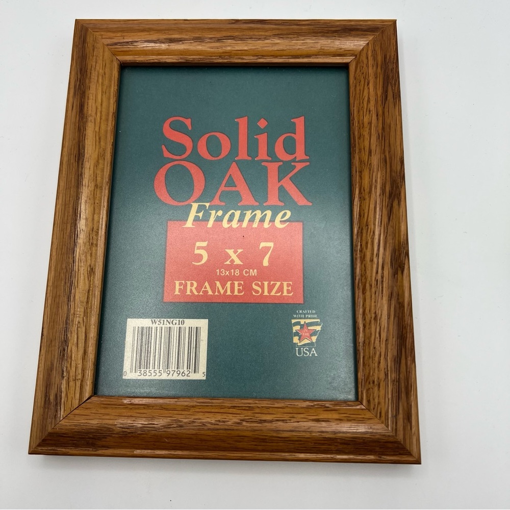 Vintage Solid Oak Wall Frame Wood Dark Solid Wall 5”x7” perfect